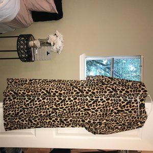 Animal Print Long Kimono